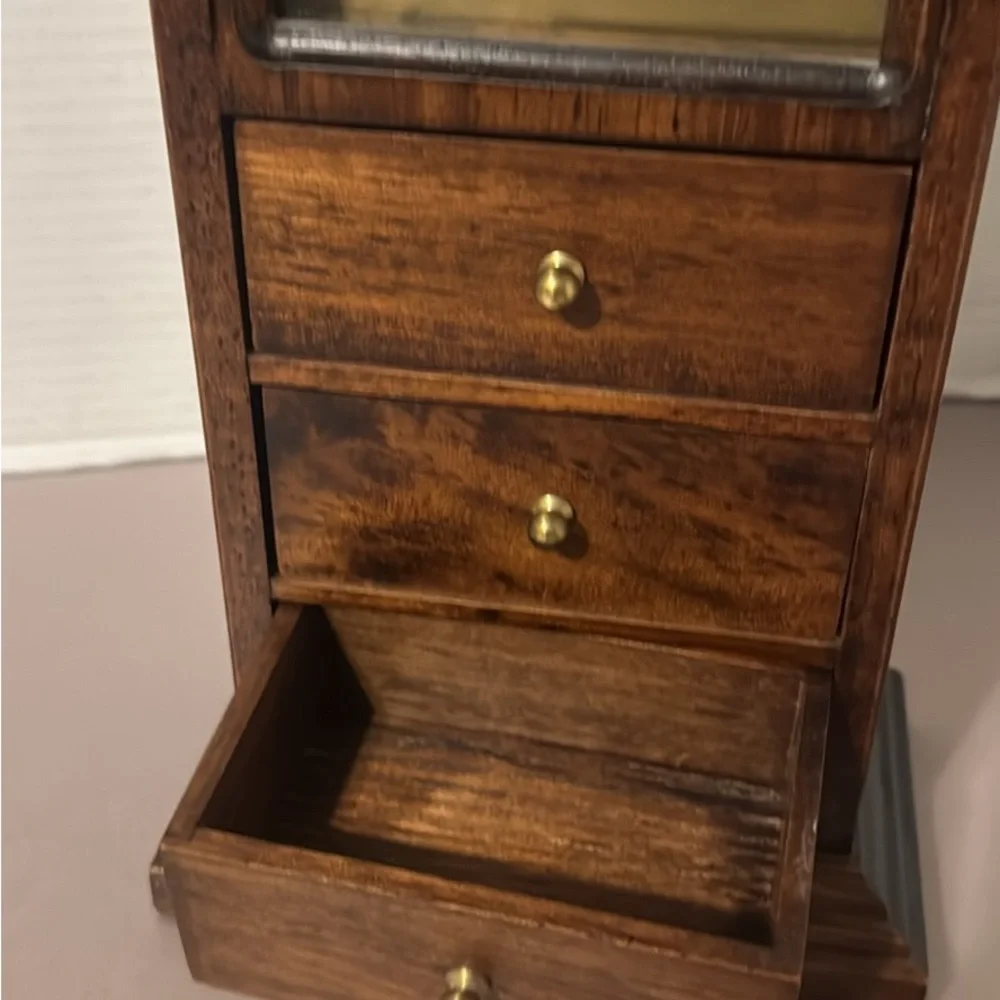 Seicle Quartz Wooden Table Clock with Drawers